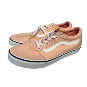 Vans Ward Canvas Peach/ White Classic Women Casual Lifestyle Shoes Size 11